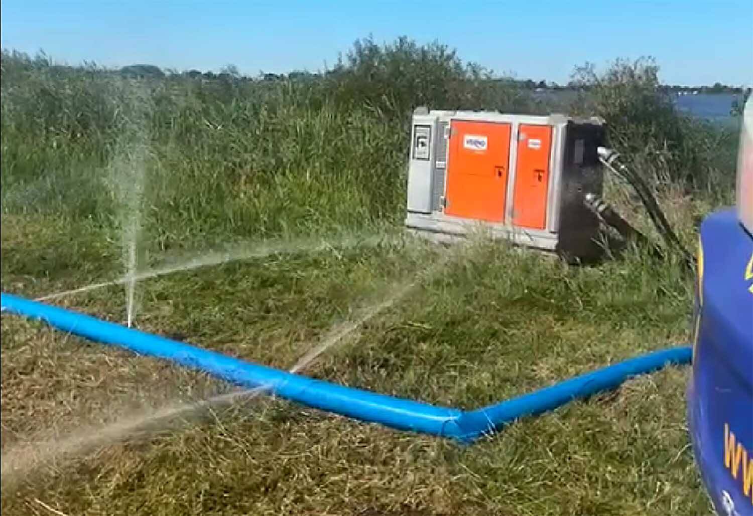 Wetterskip test beregening droge polderdijk langs Wide Ie