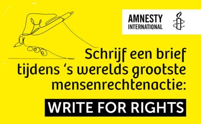 Schrijfactie in Akkrum voor Amnesty International