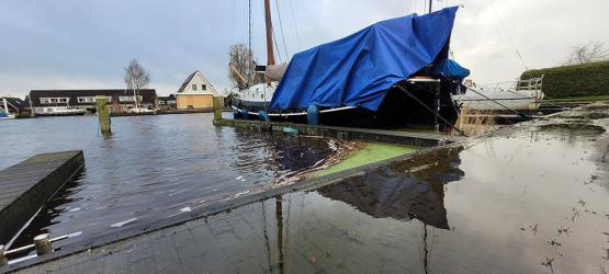 Hoge waterstanden door regenval