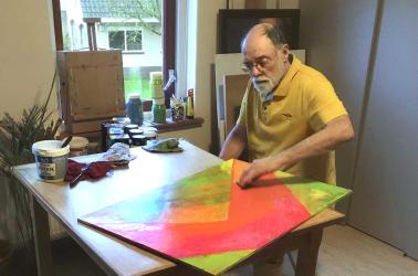 Schilder Bert Wedman uit Akkrum exposeert in Leeuwarden