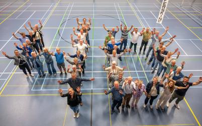 Reünisten van het eerste uur in veertigjarige sporthal Akkrum