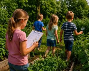 Kinderen ontdekken gezond eten tijdens Sûne Speurtocht