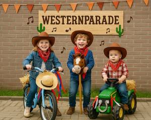 Opening vernieuwd centrum Akkrum tijdens Westernparade 