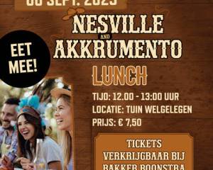 Dorpslunch op westernfestival in tuin van Welgelegen