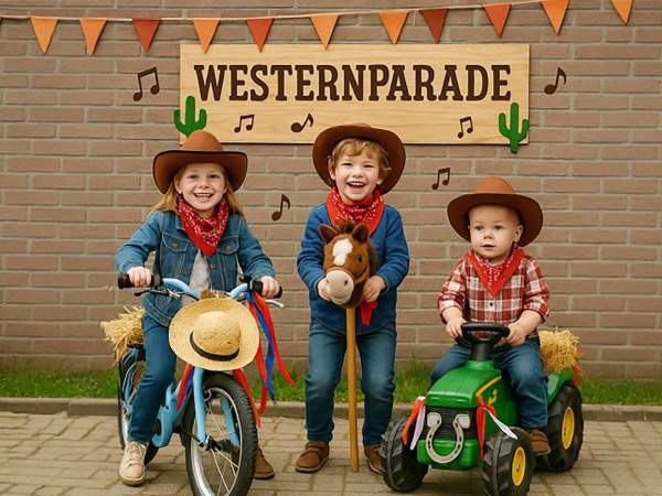 Opening vernieuwd centrum Akkrum tijdens Westernparade 